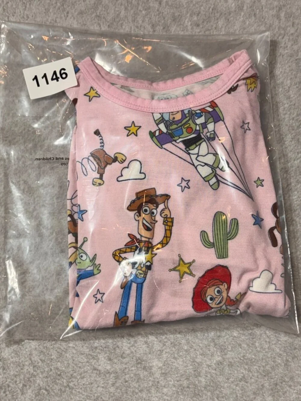Little Sleepies Toy Story Pals 2T Pajama Set Pink Two Piece Disney Pixar